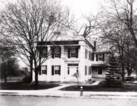 The Bethel Free Public Library c. 1930                                                                                                                                                   Note the field to the left of the library.