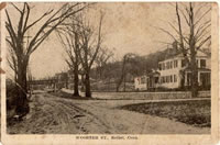 Old Shepaug Railroad Tressle crossing over Wooster Street.  The Shepaug ceased operation in 1911.