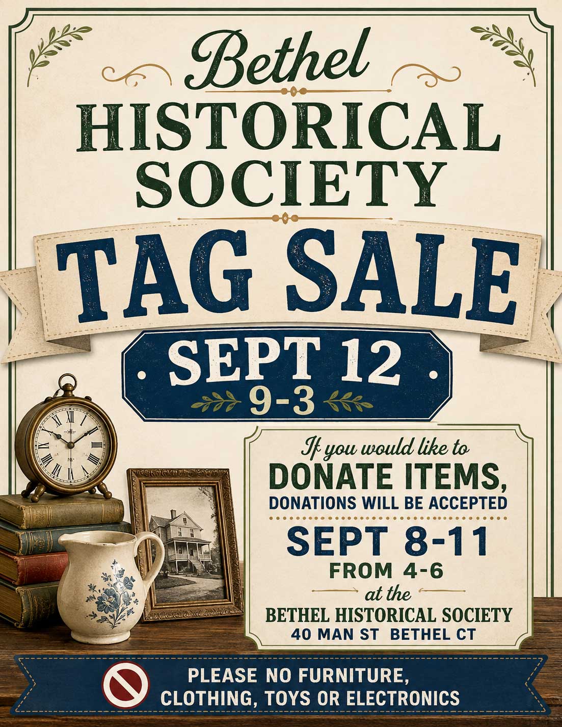 Bethel Historical Society Tag Sale